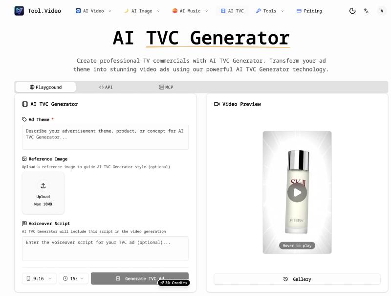 image of AI TVC Generator image of AI TVC Generator