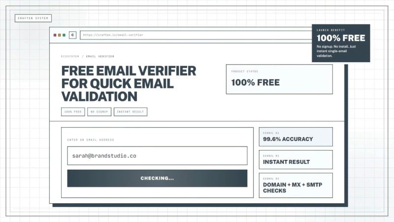image of Free Email Verifier by Craften