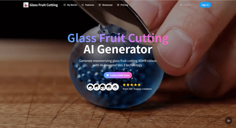 image of Glass fruit cutting