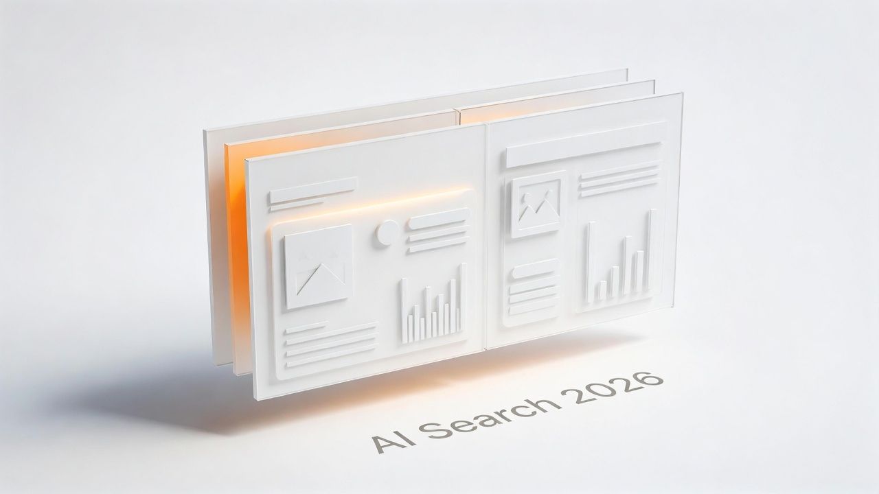 Modern AI research tool interface showing search, analysis, and results