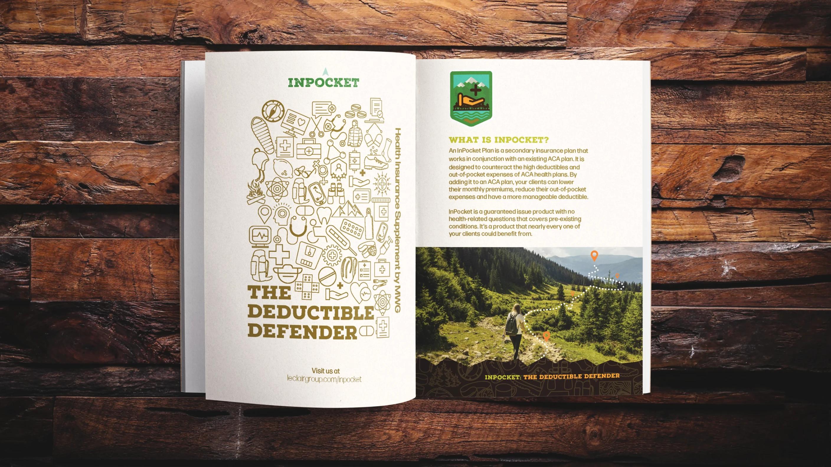 InPocket Product Identity Case Study - Book Spread