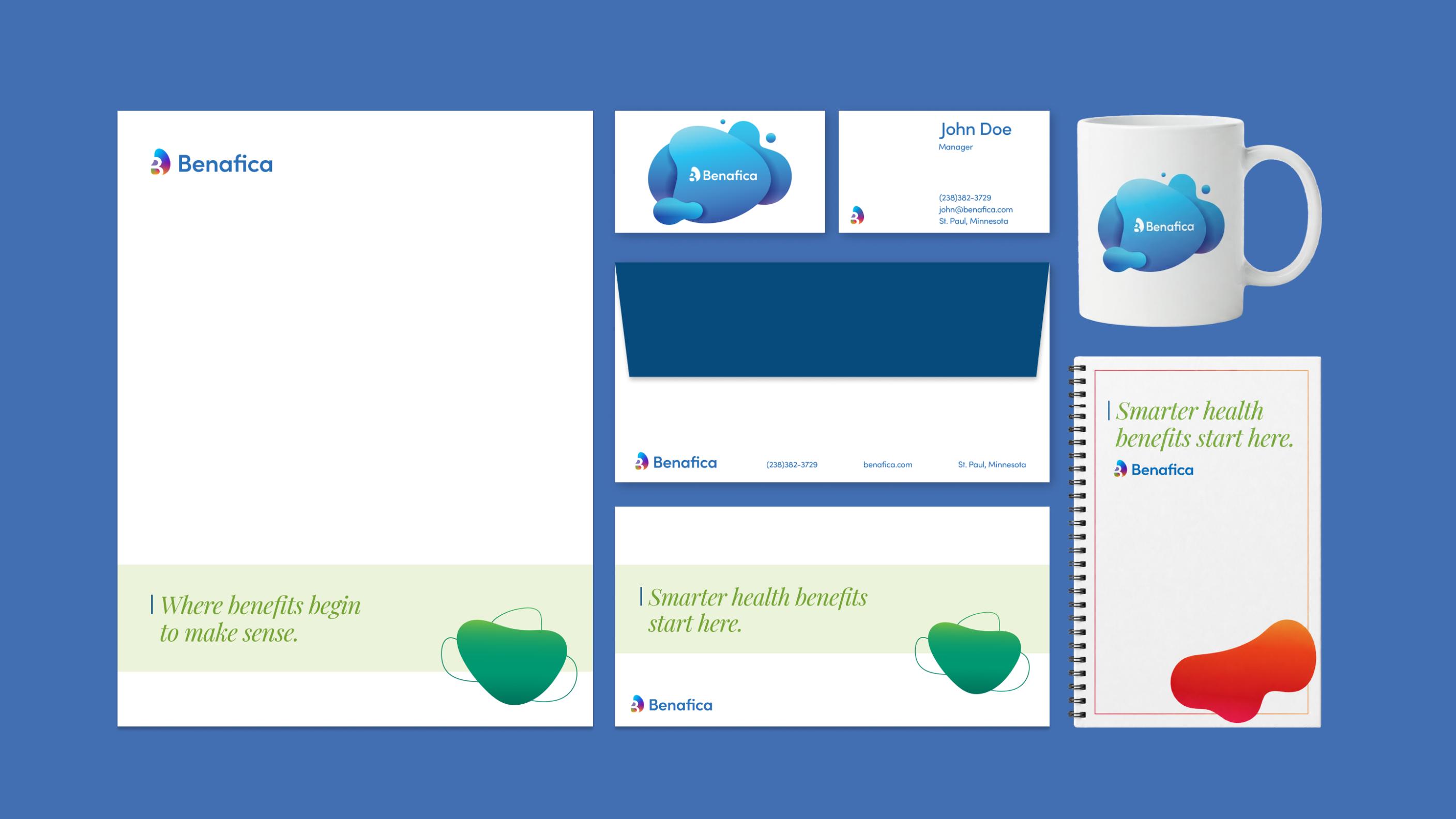 Benafica Brand Identity Case Study - Collateral Examples