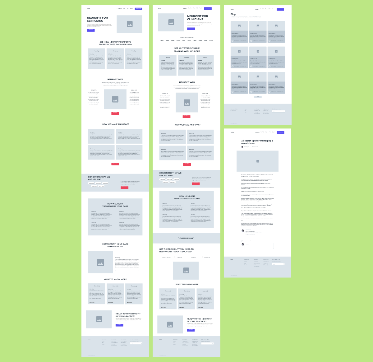 Low-fi wireframing and prototyping