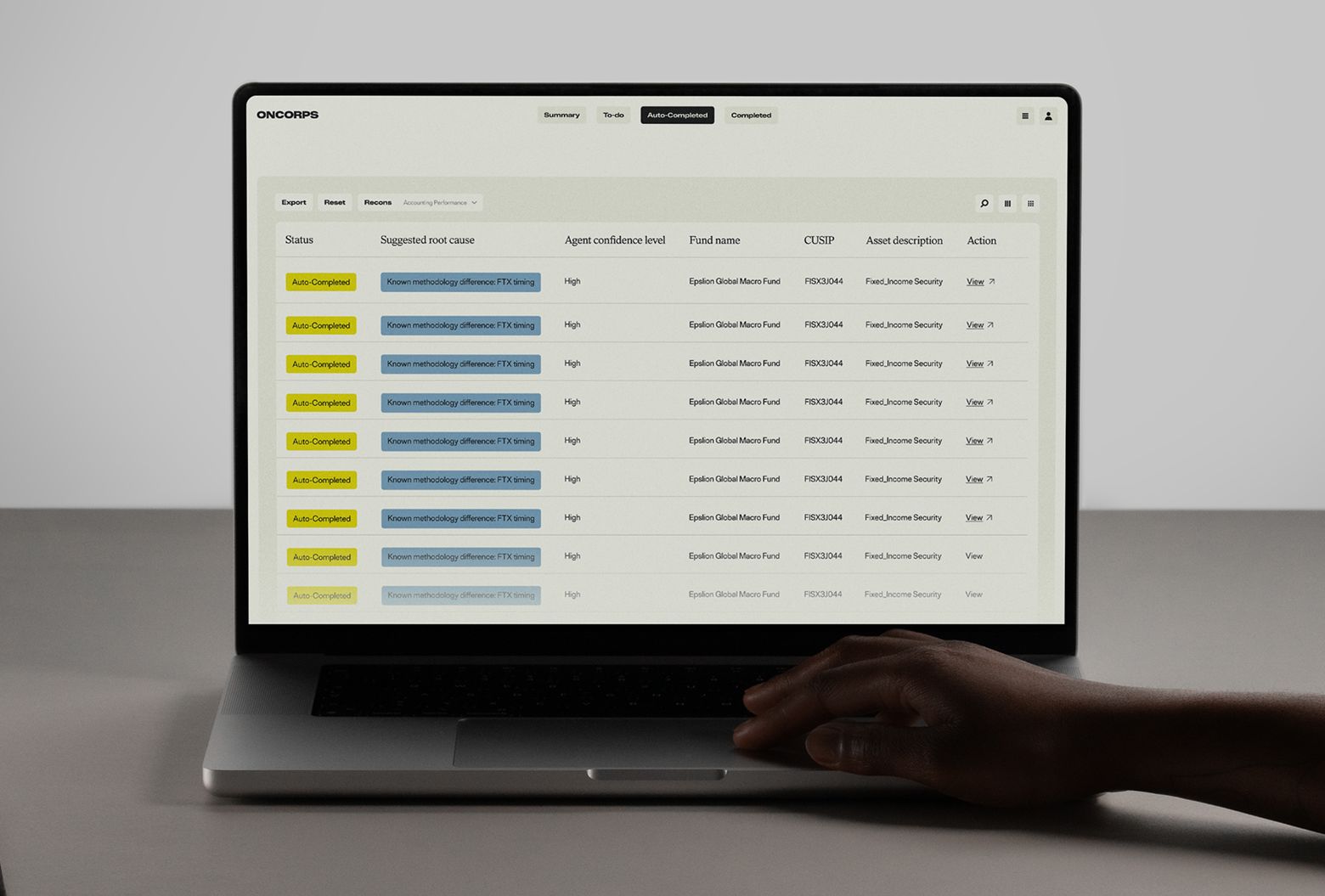 screenshot of platform