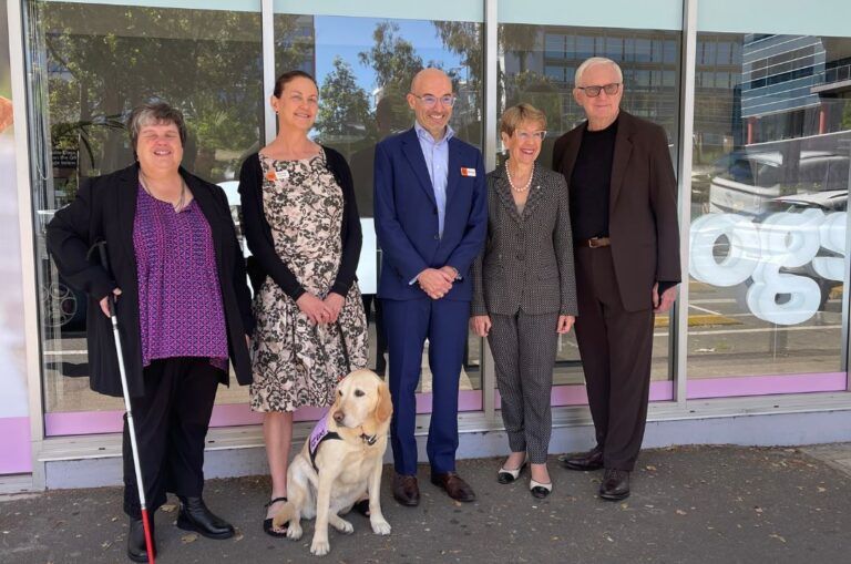Staff members and visitors at the Newcastle office
