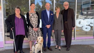Staff members and visitors at the Newcastle office