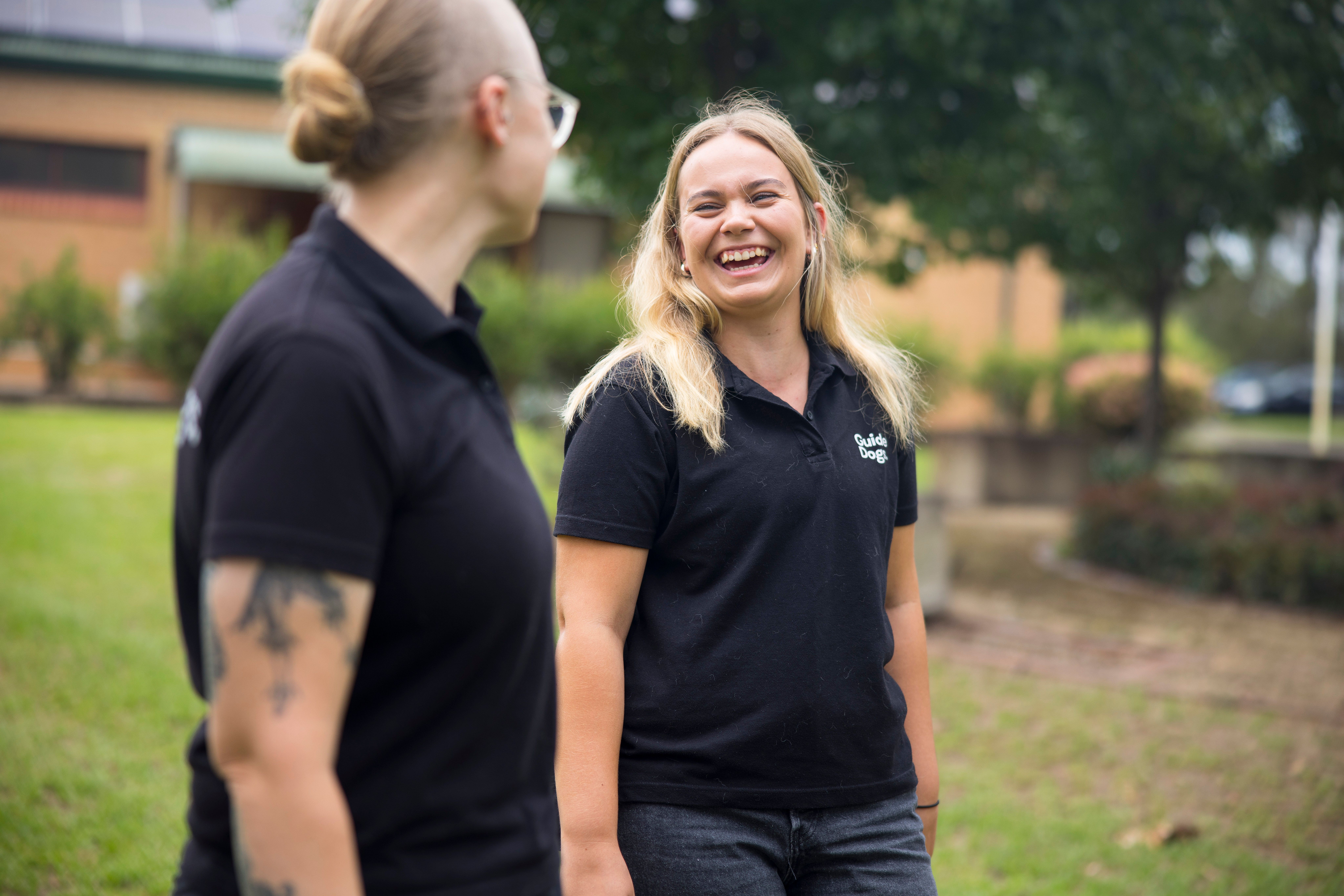 A Guide Dogs Staff member smiling.