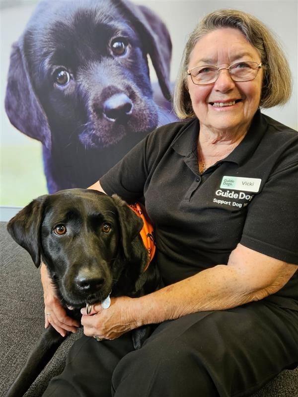 Vicki with Labrador Sundae.