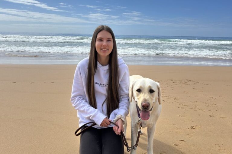 Karlee with Guide Dog Isla