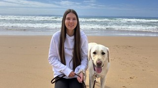 Karlee with Guide Dog Isla