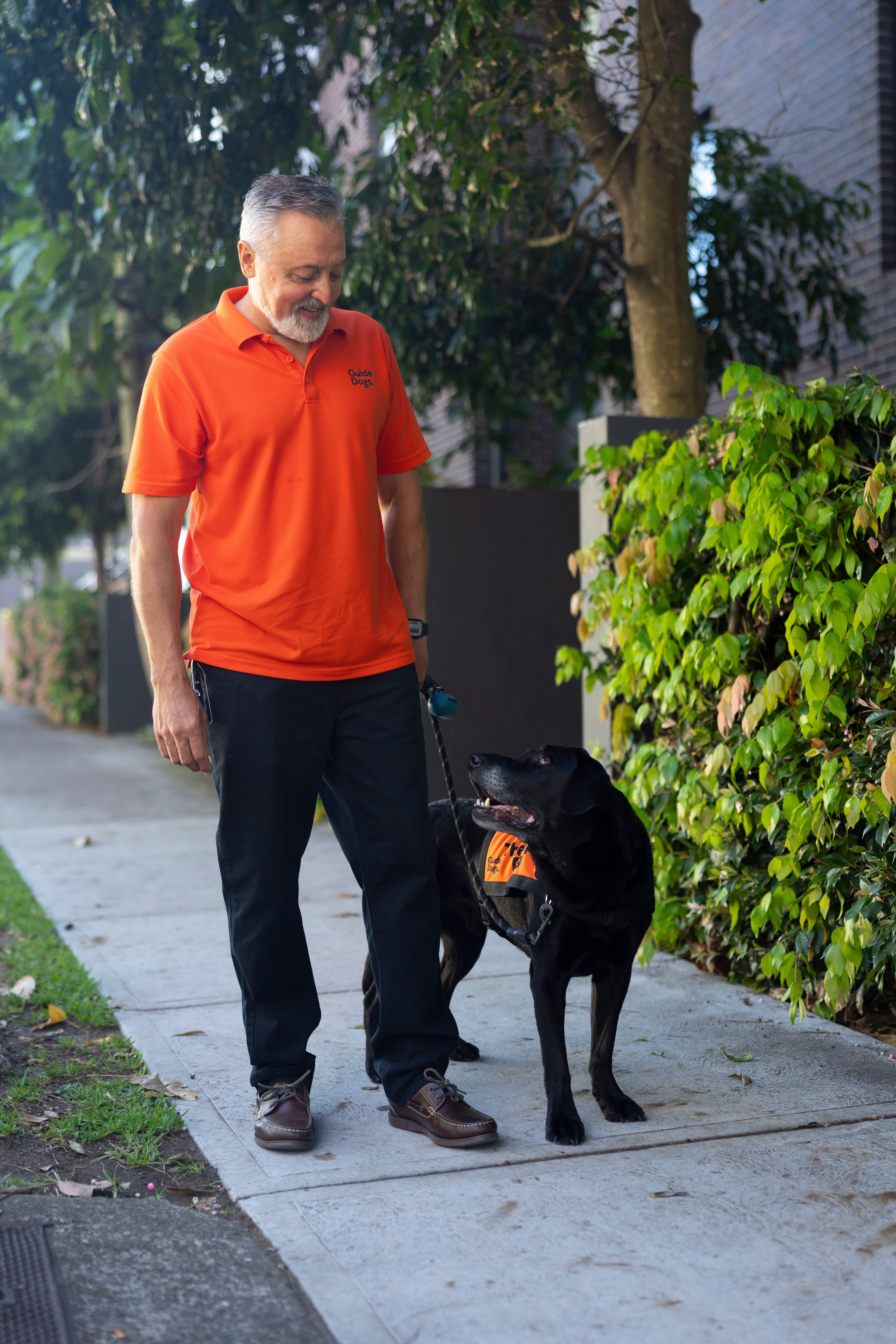 A person standing with their Therapy Dog.