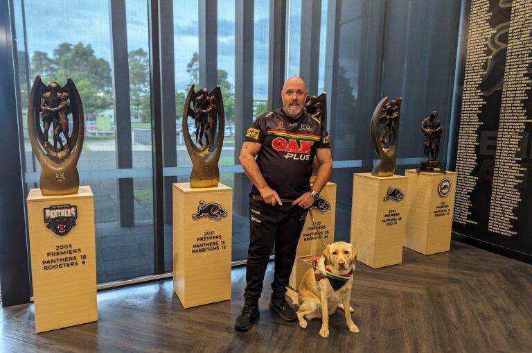 Paul with Guide Dog Cleary.