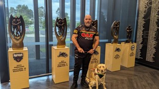 Paul with Guide Dog Cleary.