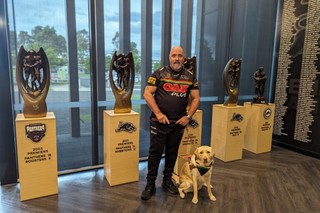 Paul with Guide Dog Cleary.