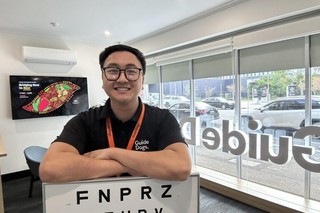 Community Orthoptist and Practice Lead Vince smiling at the camera.