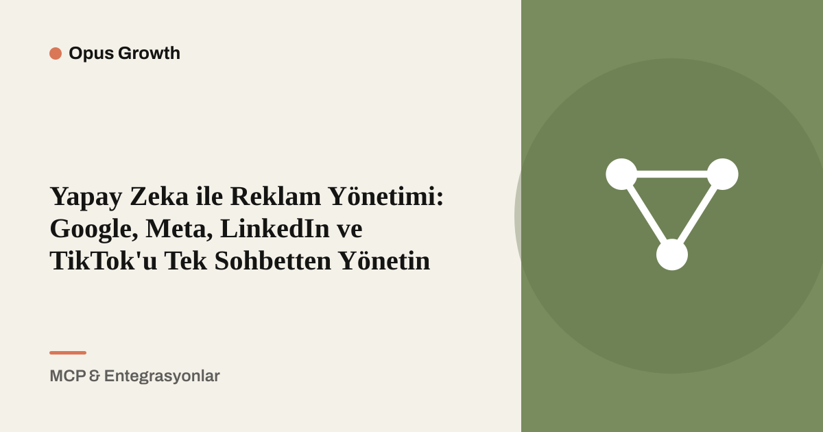 Yapay Zekâ ile 4 Reklam Platformunu Tek Sohbetten Yönetin