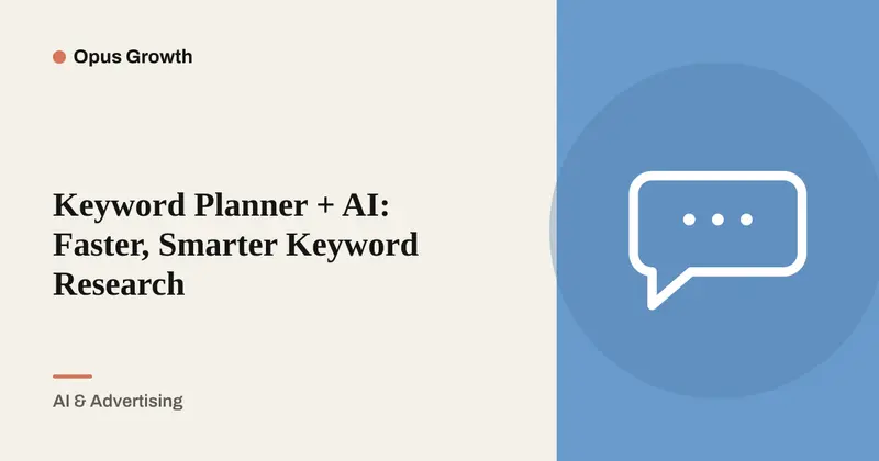 Keyword Planner Data, Grouped by Search Intent With AI