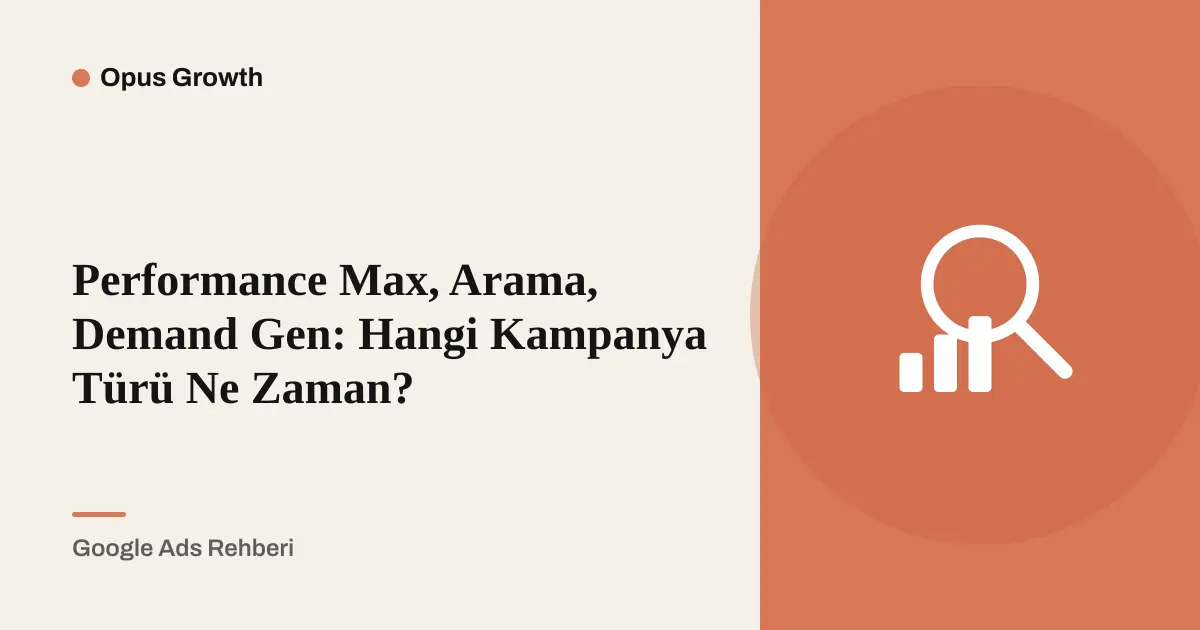 Google Ads Kampanya Türleri: Performance Max mı, Arama mı?