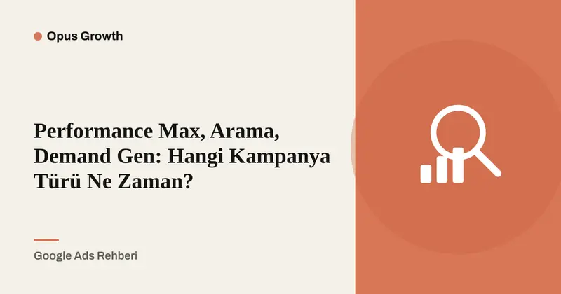Google Ads Kampanya Türleri: Performance Max mı, Arama mı?