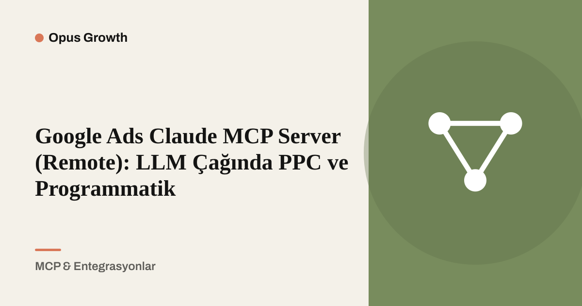 Google Ads MCP Server: Claude ile PPC ve Programmatik SEO