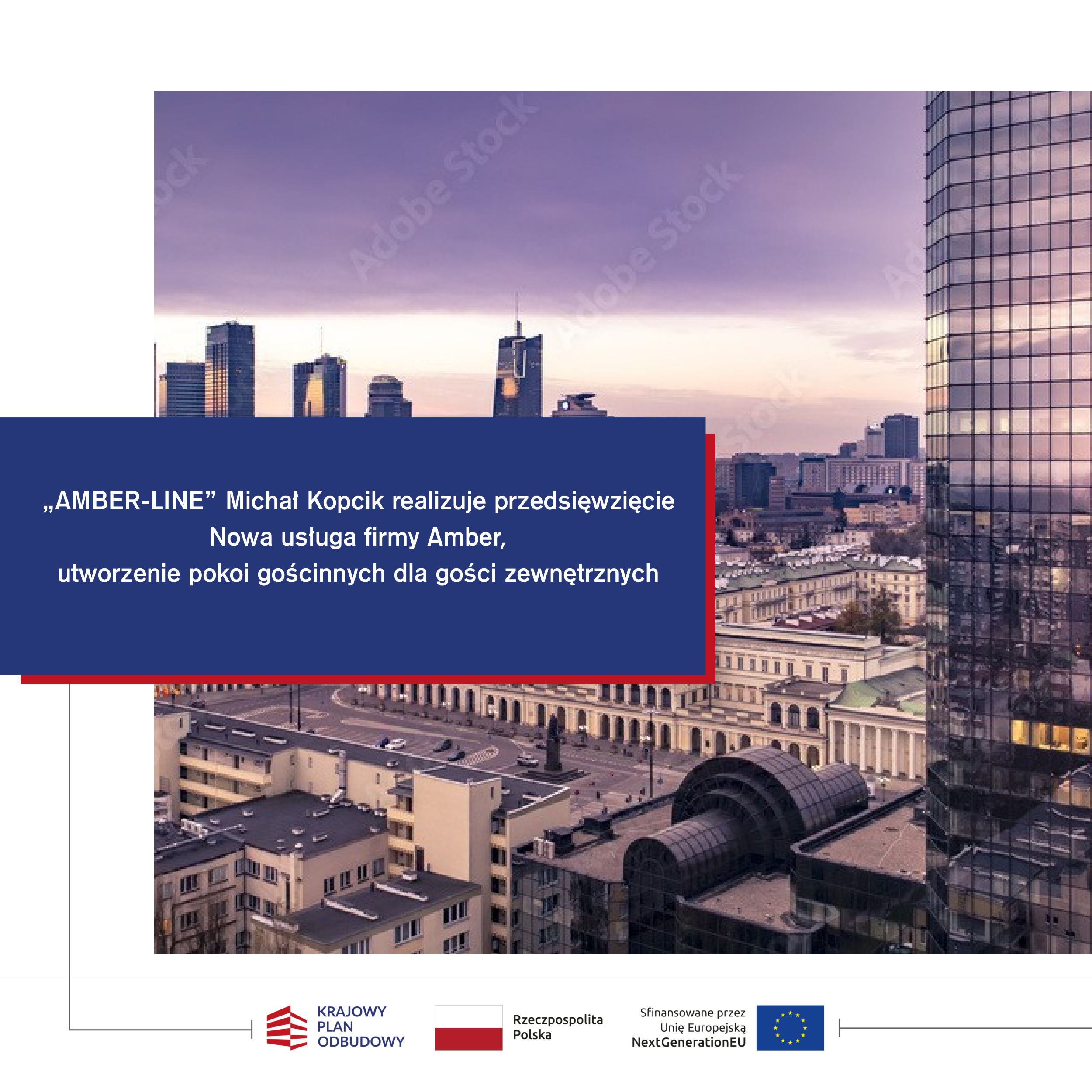 Logotypy: Krajowy Plan Odbudowy, Rzeczpospolita Polska, Sfinansowane przez Unię Europejską — NextGenerationEU