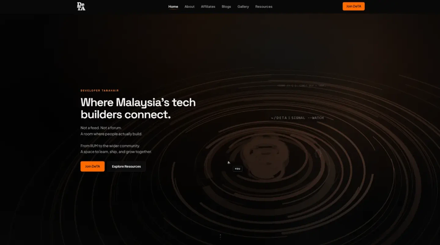 DeTA Community - Prototype Website