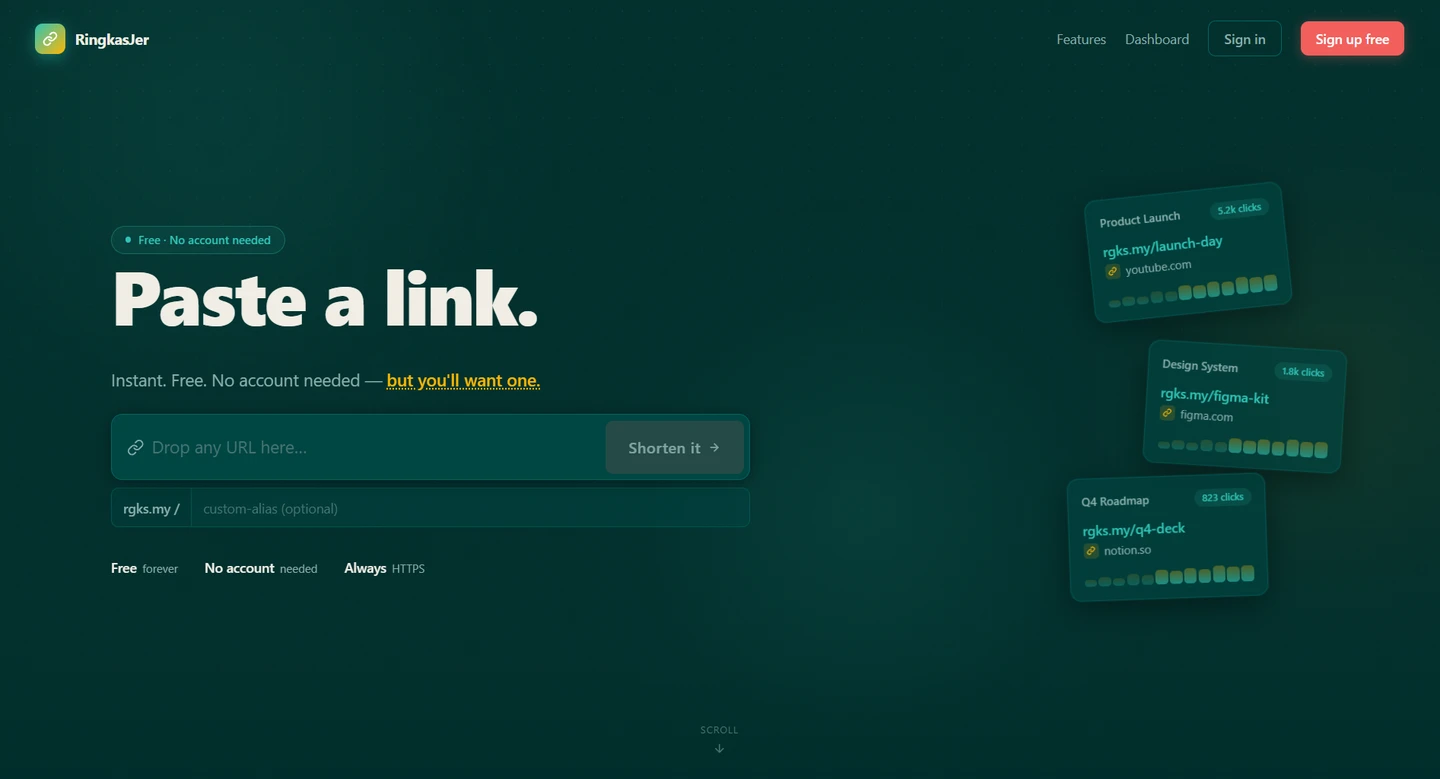 RingkasJer - URL Shortener Platform