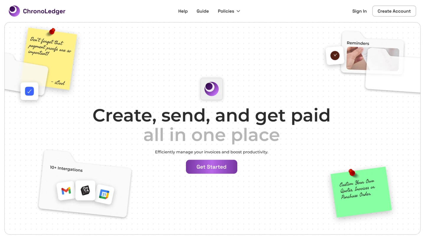 ChronoLedger - Interactive Invoice and Receipt Generator