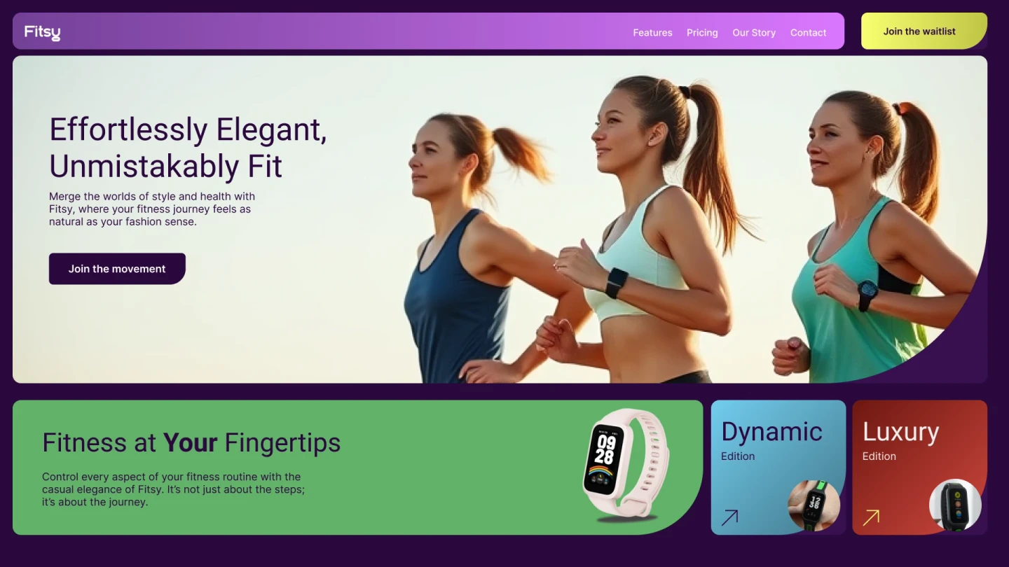 Fitsy - Sport Watch Product Page