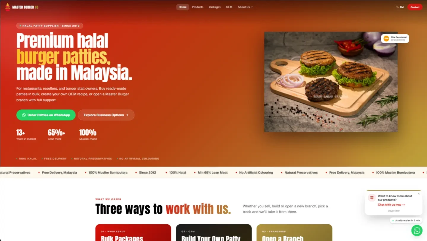 Master Burger HQ - Halal Burger Patty Supplier