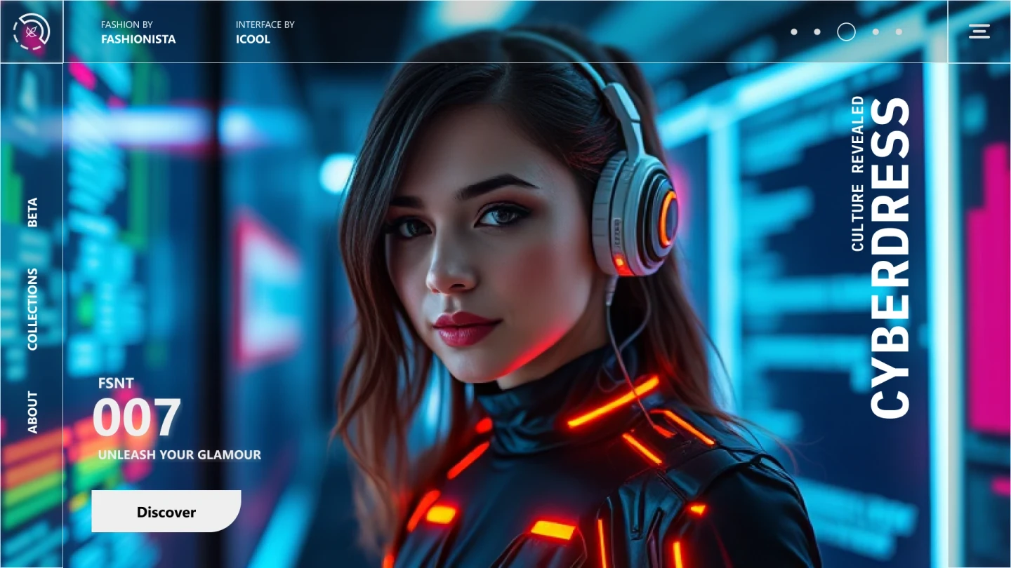 Cyberdress - Futuristic Fashion Landing Screen