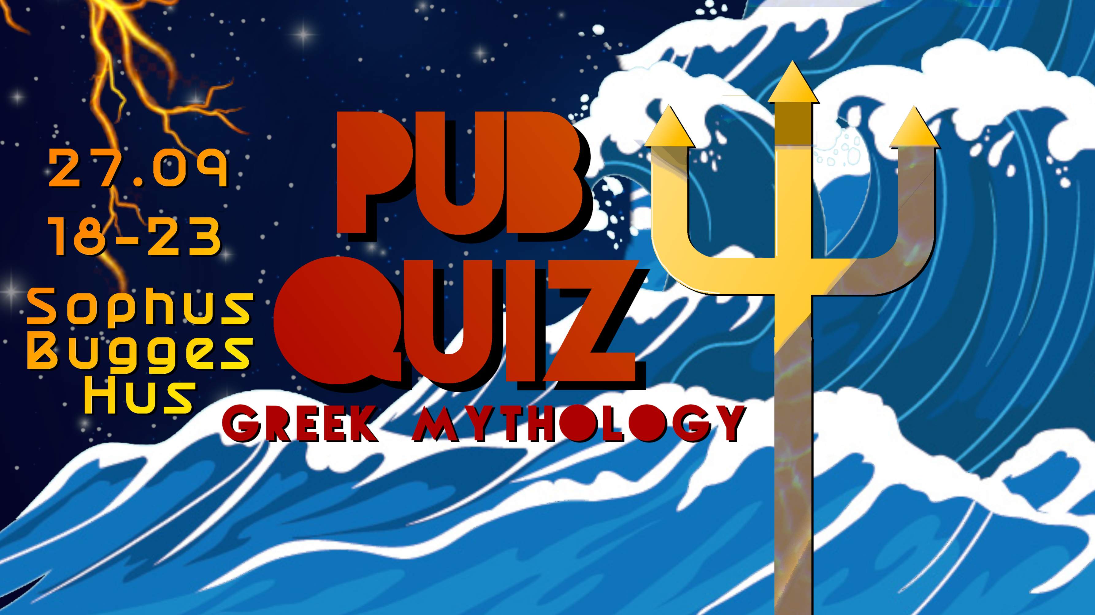 27.09. 18-23. Sophus Bugges Hus. Pub Quiz. Greek Mythology