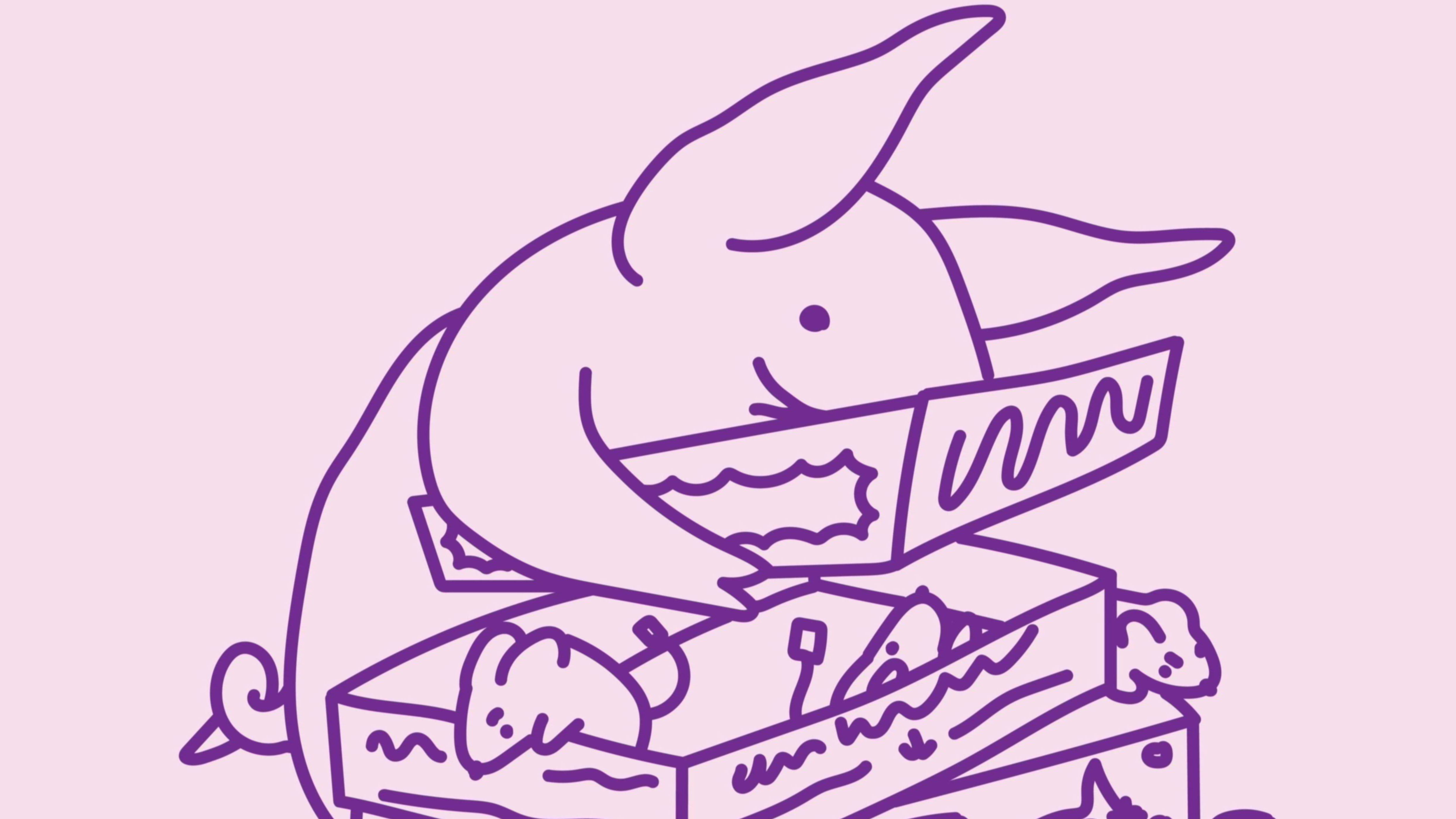 A pig playing with board games