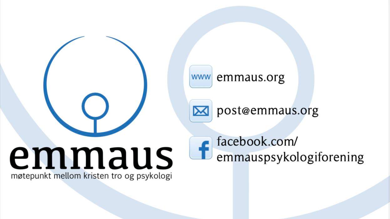 Emmaus - møtepunkt mellom kristen tro og psykologi