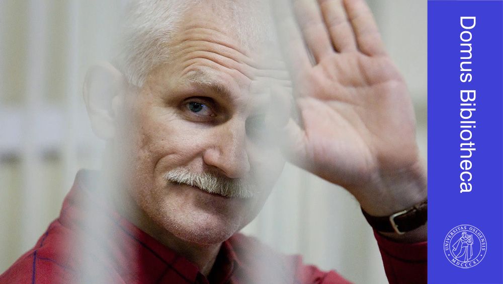 Fredsprisvinner Ales Bjaljatski i fengsel i belarus. Foto: © Yulia Darashkevich