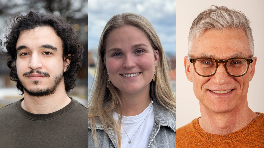 Jihad Al-Mahdi, Henriette Reierson Johnstone og Kjell Erling Kjellman sitter i dagens panel. Bilder av paneldeltagerne