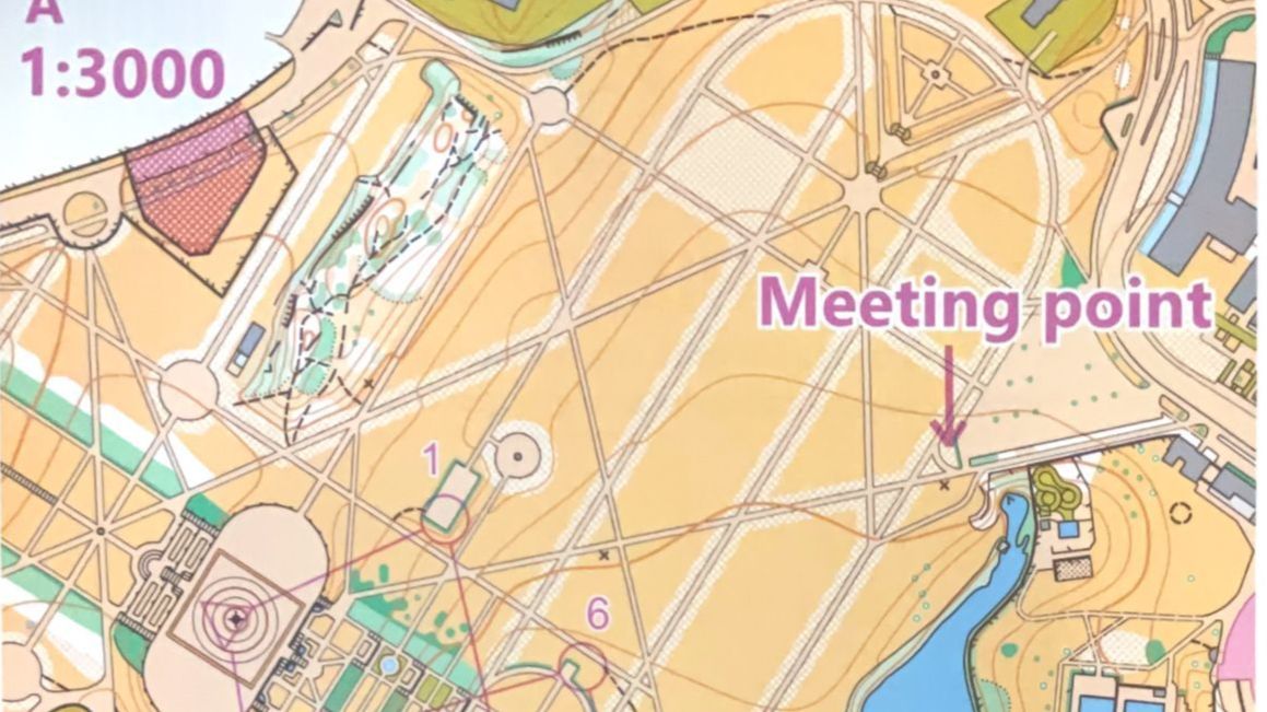 Møteplass markert på kartet. Se aktivitetsbeskrivelasen. 