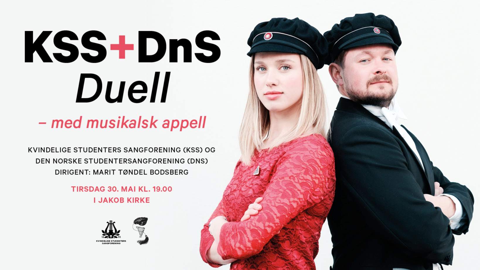 Konsert med KSS og DnS i Kulturkirken Jakob kl. 19:00