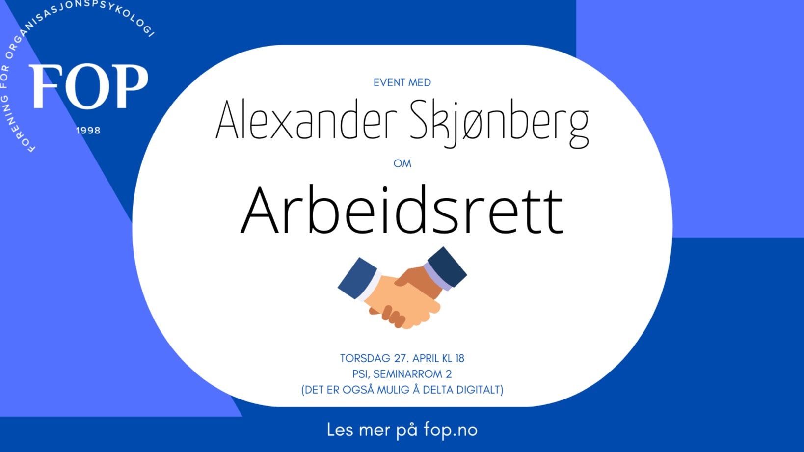Event om Arbeidsrett med Alexander Skjønberg