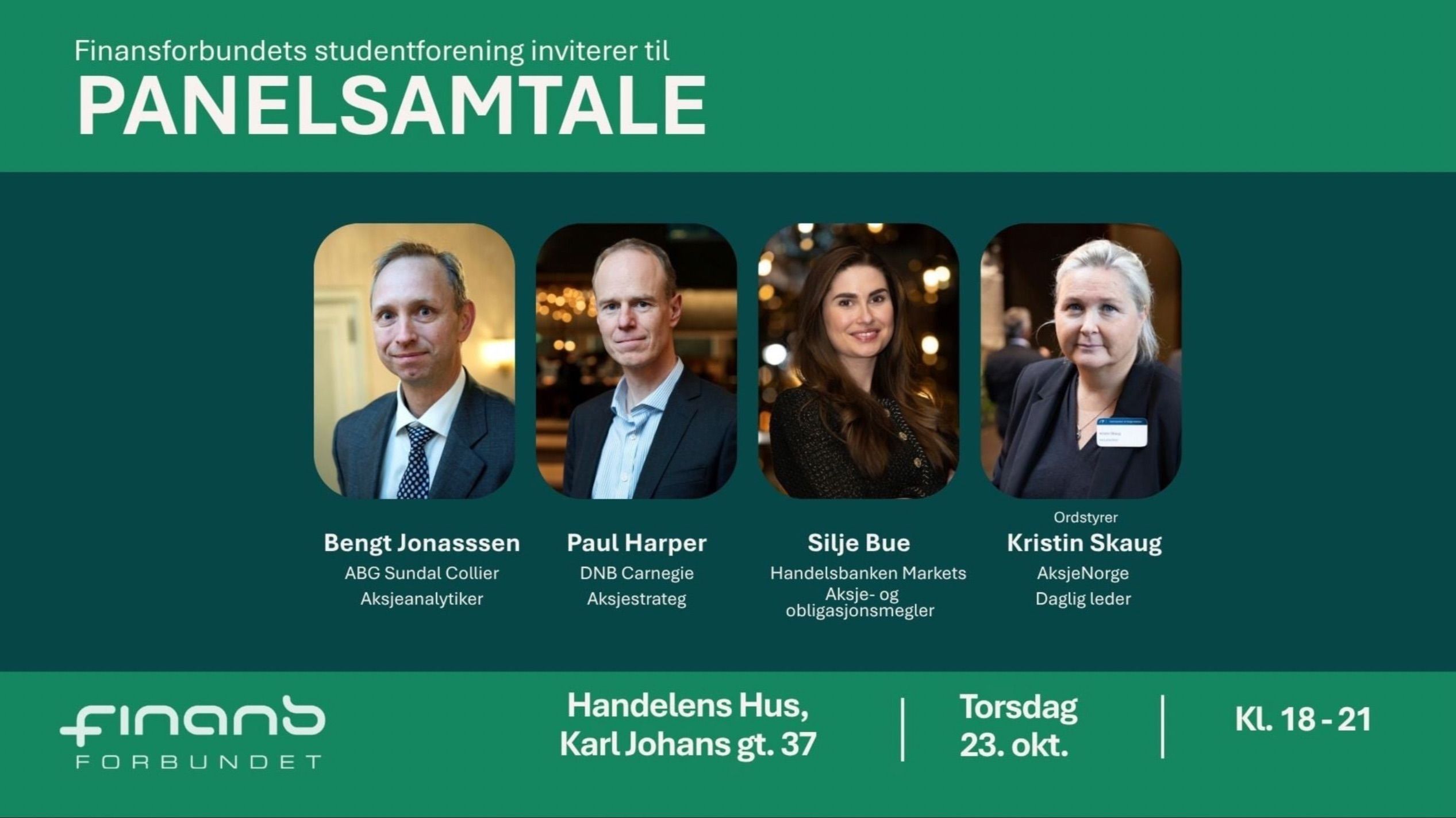Finansmarkedet nå - panelsamtale