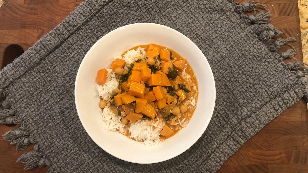 Cover Image for Sweet Potato and Chickpea Curry