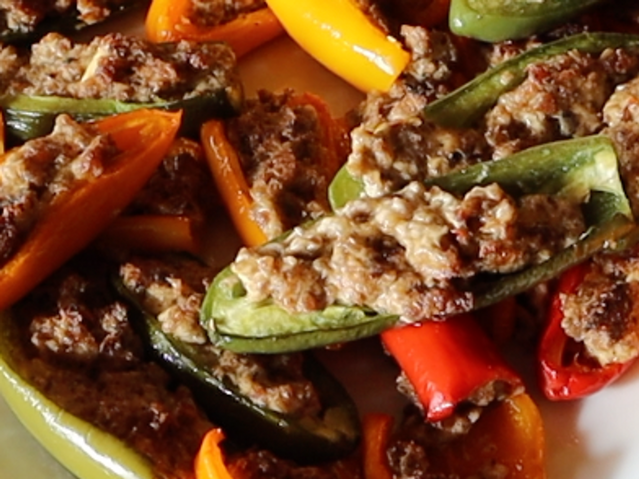 Thumbnail for Sausage Stuffed Sweet Peppers
