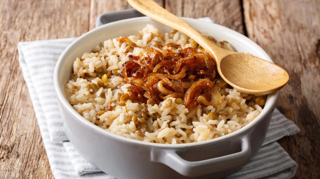 Cover Image for Rice and Lentils with Caramelized Onions (Mujadara)
