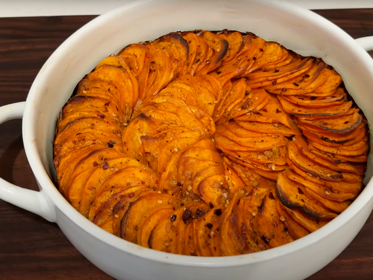 Thumbnail for Hot Honey Roasted Sweet Potatoes