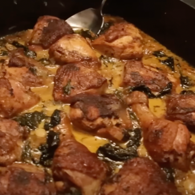 Thumbnail image for Braised Maple Kale Chicken