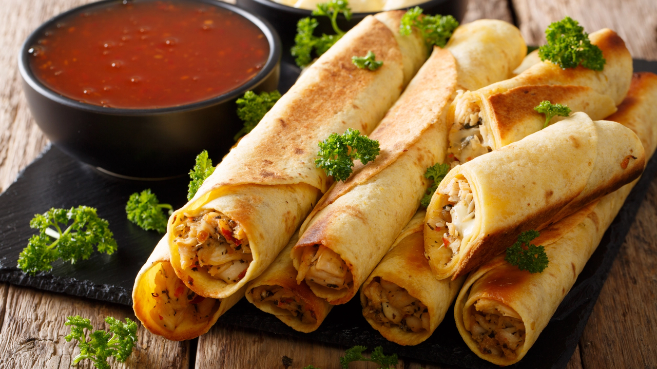 Cover Image for Chipotle Baked Chicken Taquitos 