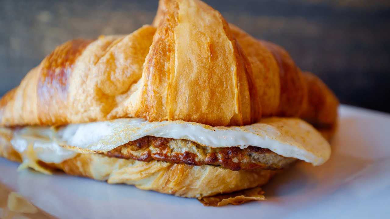 Cover Image for Sausage Croissant Breakfast Sandwich