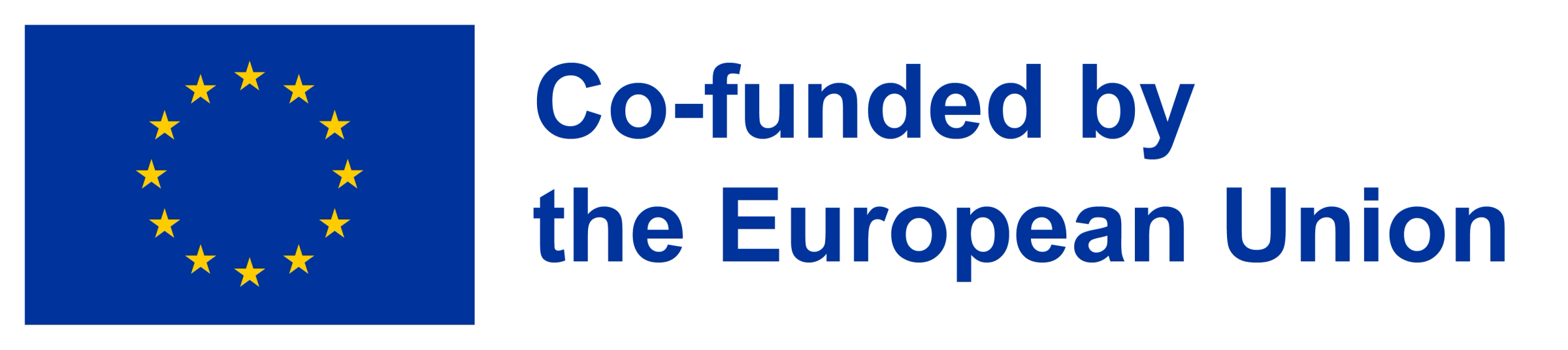 Logga där det står "Co-funded by the European Union"