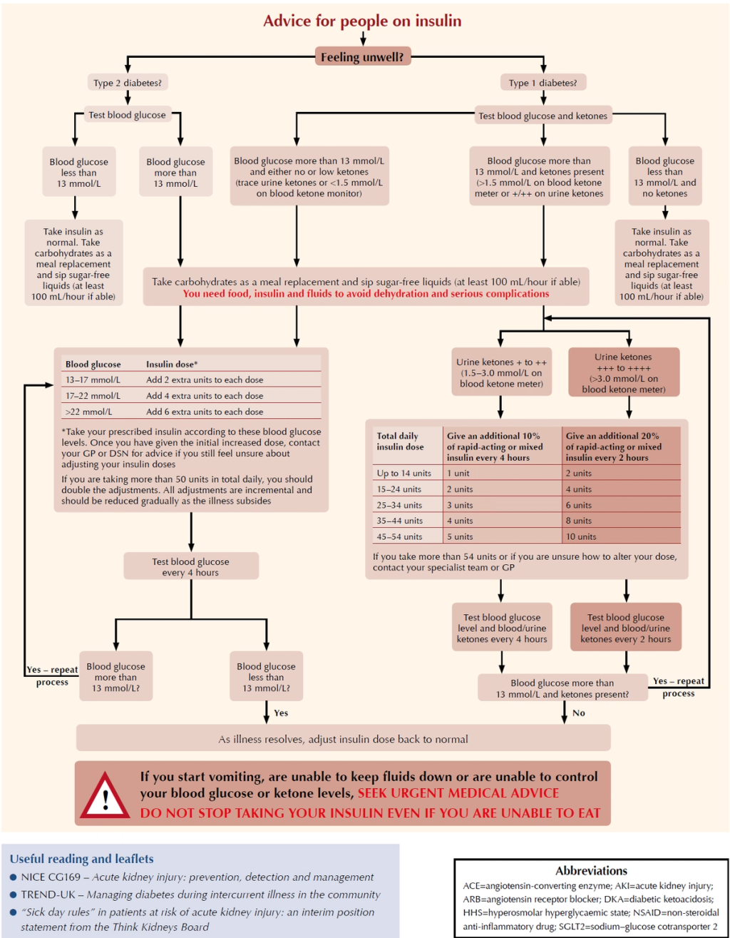 Type 1 diabetes and intercurrent illness – GPnotebook