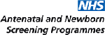 NHS logo with text 'Antenatal and Newborn Screening Programmes'